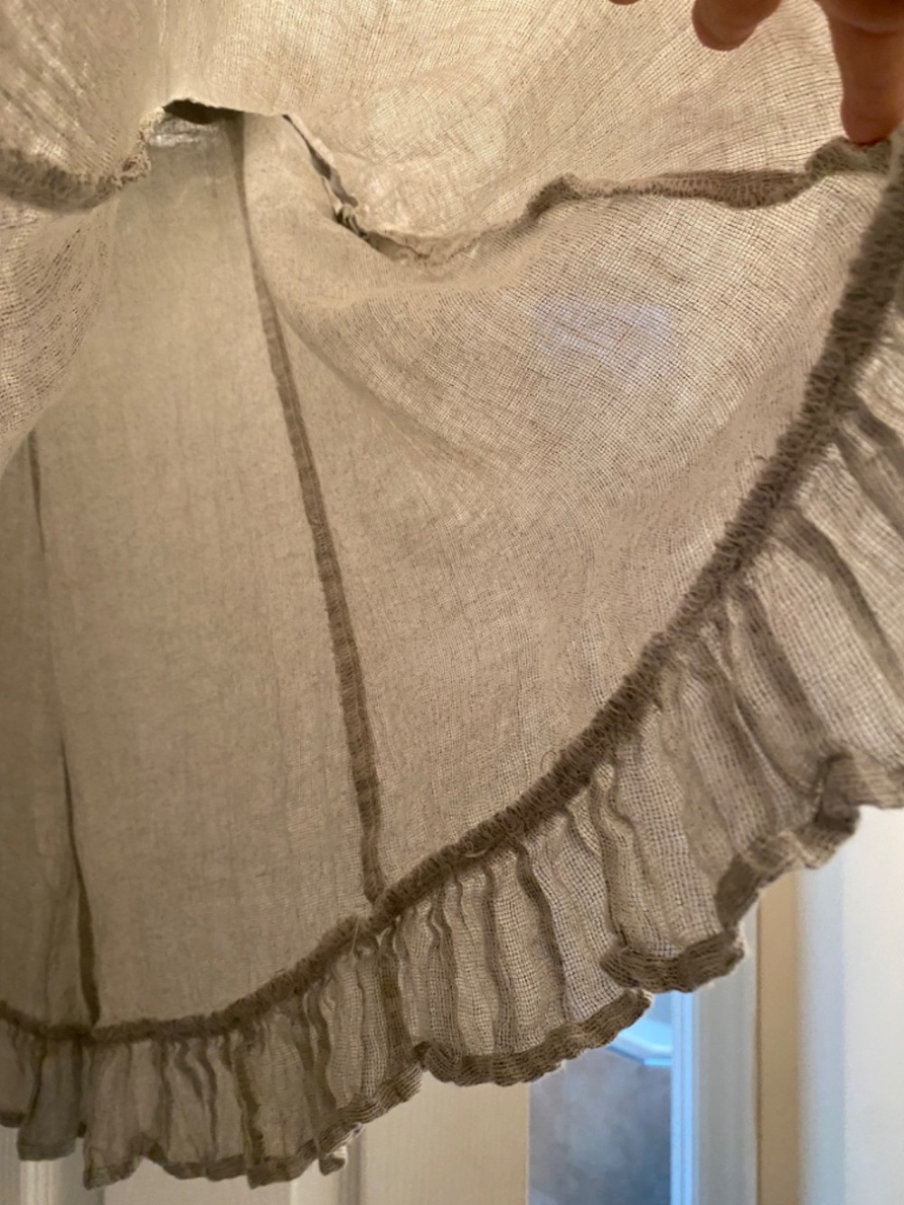 Sheer Linen Ruffle Skirt - Picture 6 of 6